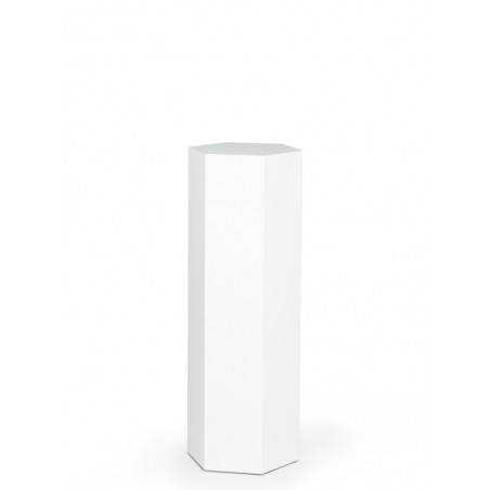Hexagon plinth, white