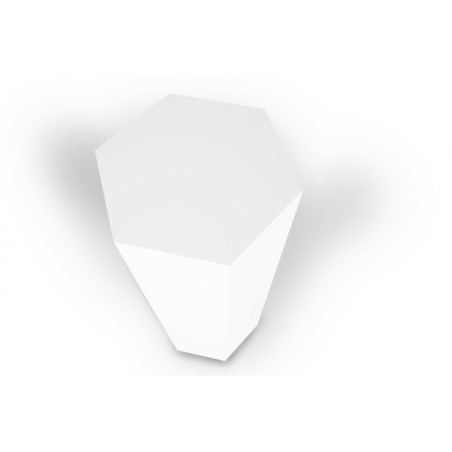 Hexagon plinth, white