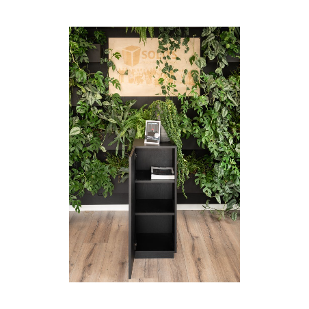 Black Oak Veneer Cabinet plinth