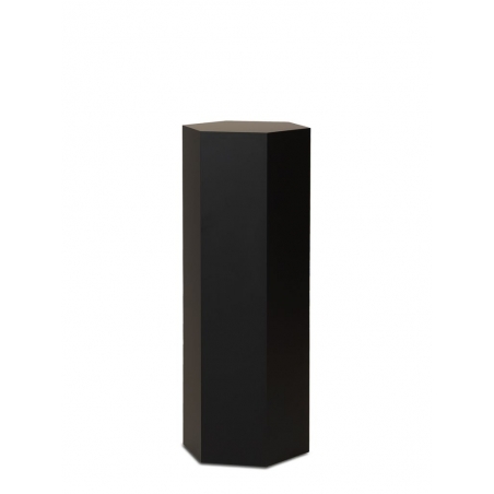 Hexagon plinth, black