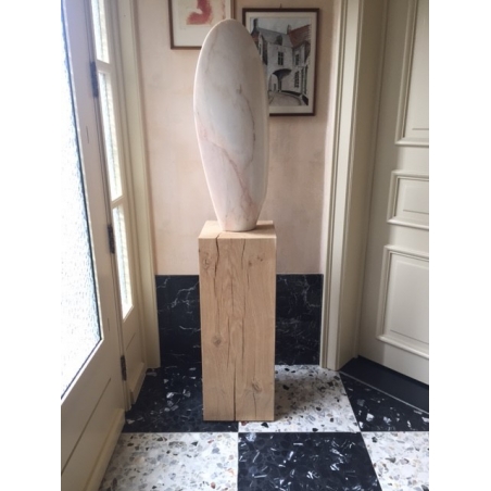 oak wood plinth sanded