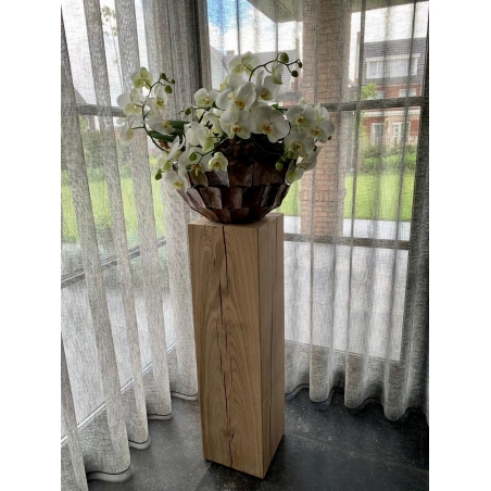 oak wood plinth sanded