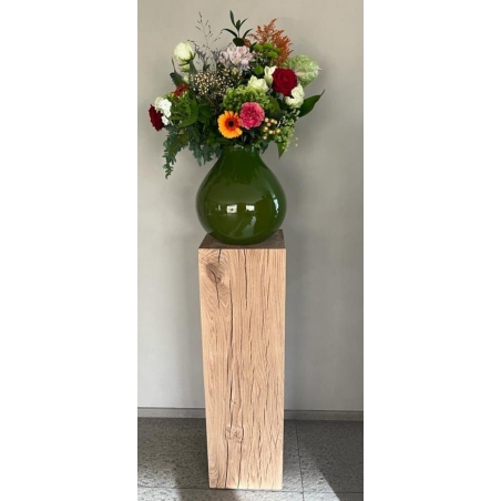 oak wood plinth sanded