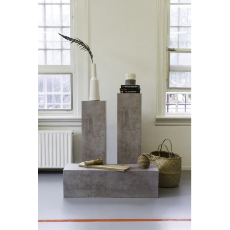 cardboard plinth concrete look