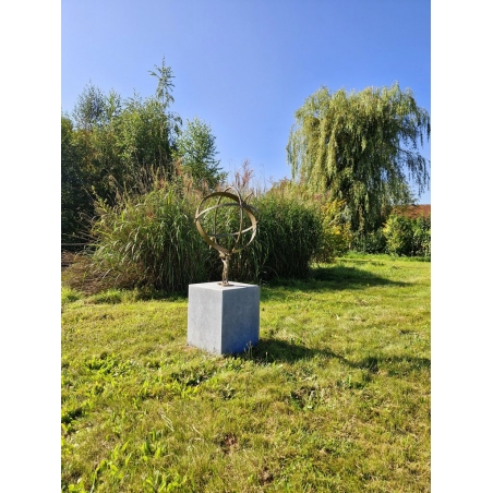 Pedestal belgian bluestone, sanded, mitred, bespoke
