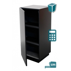 cabinet and storage plinth black matt