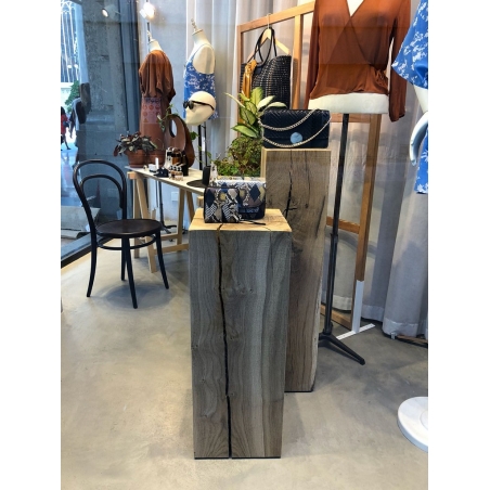 oak wood plinth sanded