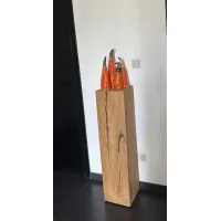 oak wood plinth sanded