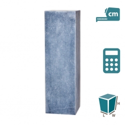 Pedestal Belgian blue stone, mitred, bespoke