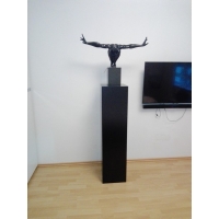 Solits plinth black, 45 x 45 x 100 cm (LxWxH)