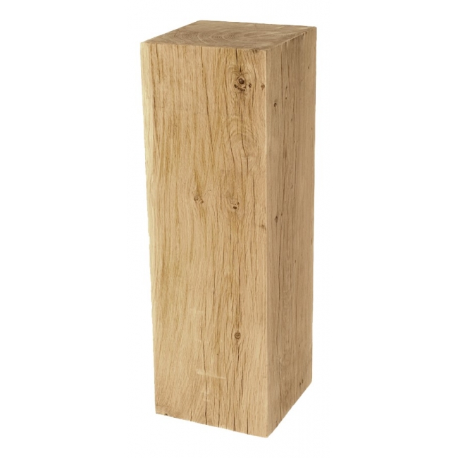 oak wood plinth sanded, 25 x 25 x 100 cm (LxWxH)