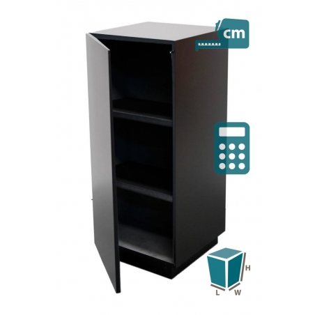 cabinet and storage plinth black matt