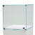 Glass display case with a door