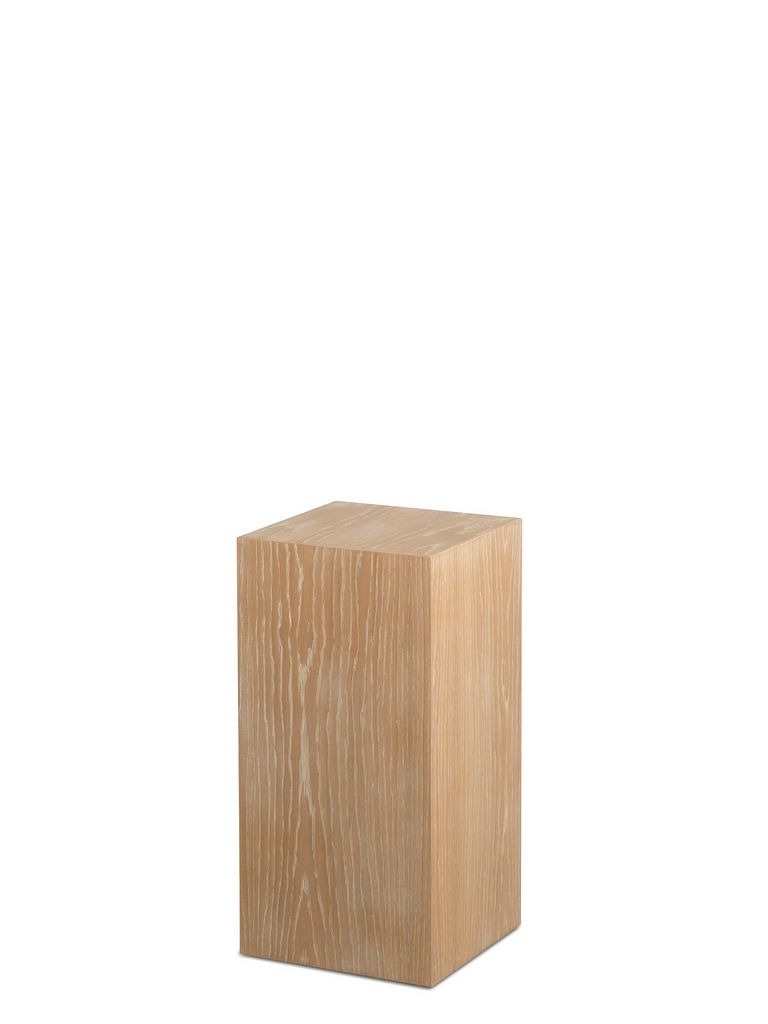 White oak veneer plinth